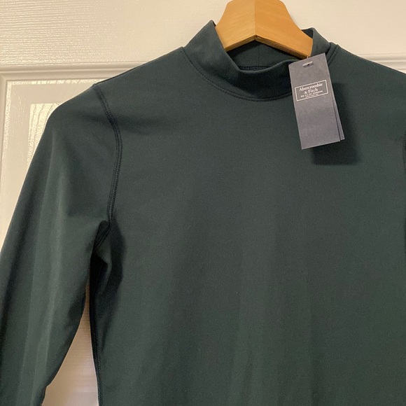 Abercrombie & Fitch green mock neck bodysuit - Picture 2 of 4